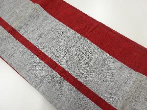 アンティーク　綿紬縞模様織出し袋帯（材料）